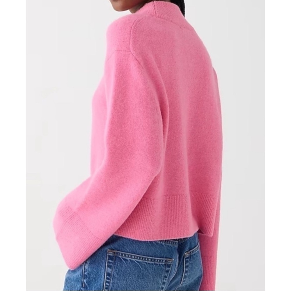 J. CREW | $118 Chunky Crewneck Sweater in Supersoft Yarn in Pink, Size Large - Picture 2 of 8